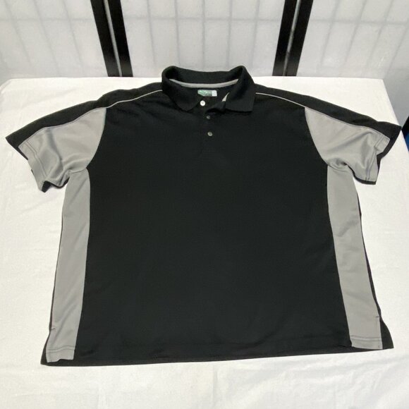 Ben Hogan Grey Black Performance Golf Polo Shirt Short Sleeve Three Button 2XL - Picture 7 of 12